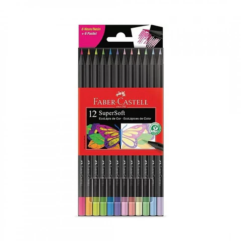 Lapiz Color Faber Supersoft X12u Color Neon/pastel
