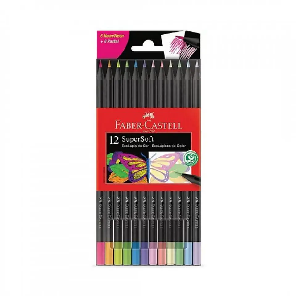 Lapiz Color Faber Supersoft X12u Color Neon/pastel 1