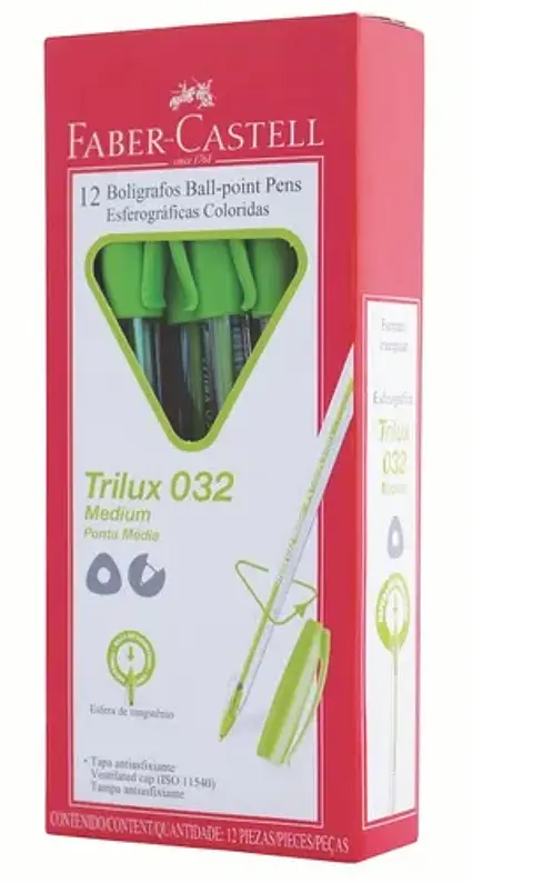 Boligrafo Faber Trilux 032 X12 U. V/colores