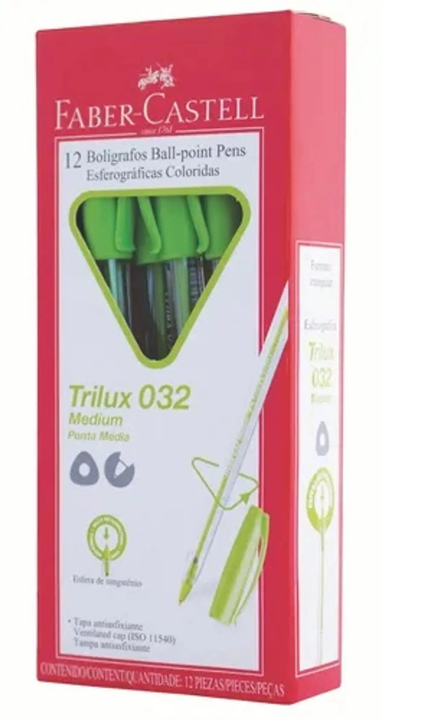 Boligrafo Faber Trilux 032 X12 U. V/colores 1