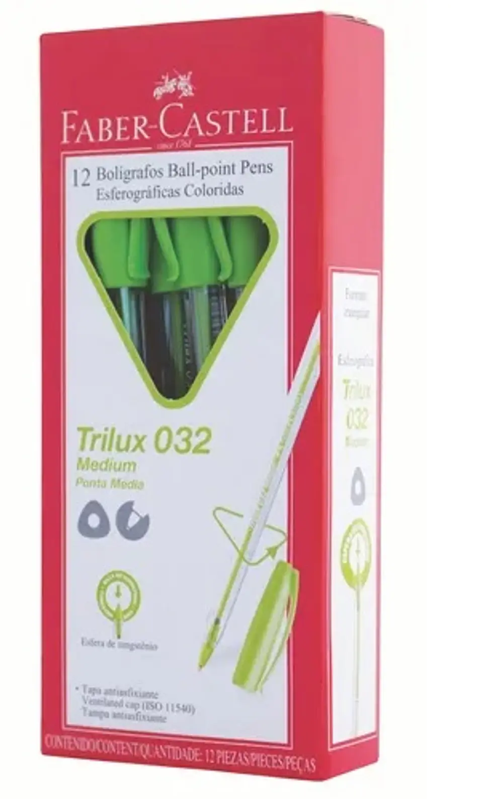 Boligrafo Faber Trilux 032 X12 U. V/colores 1