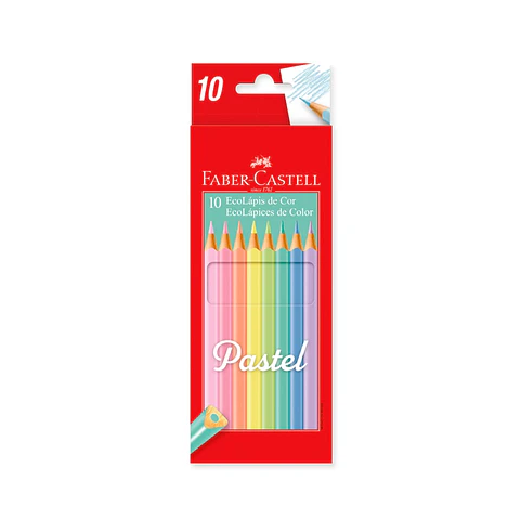 Lapiz Color Faber Castell Ecolapiz Pastel X10u. Largos