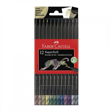Lapiz Color Faber Supersoft X12u Metalizado