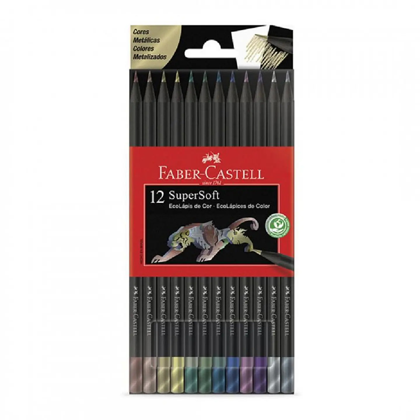 Lapiz Color Faber Supersoft X12u Metalizado 1