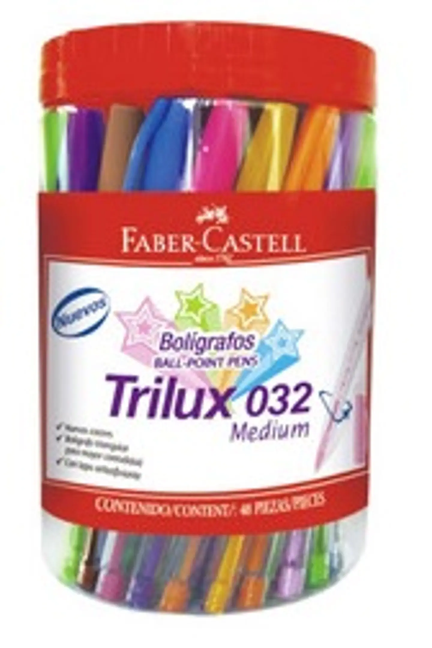 Boligrafo Faber Trilux 032 X48 U. Pote V/colores 1