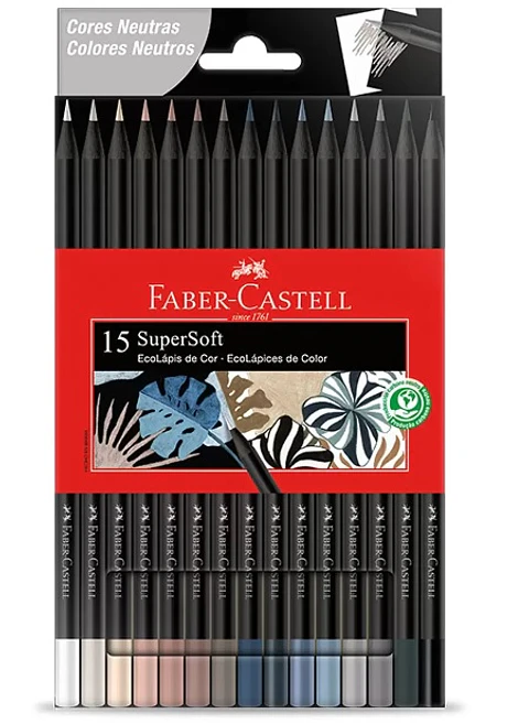 Lapiz Color Faber Supersoft X15u Colores Neutros
