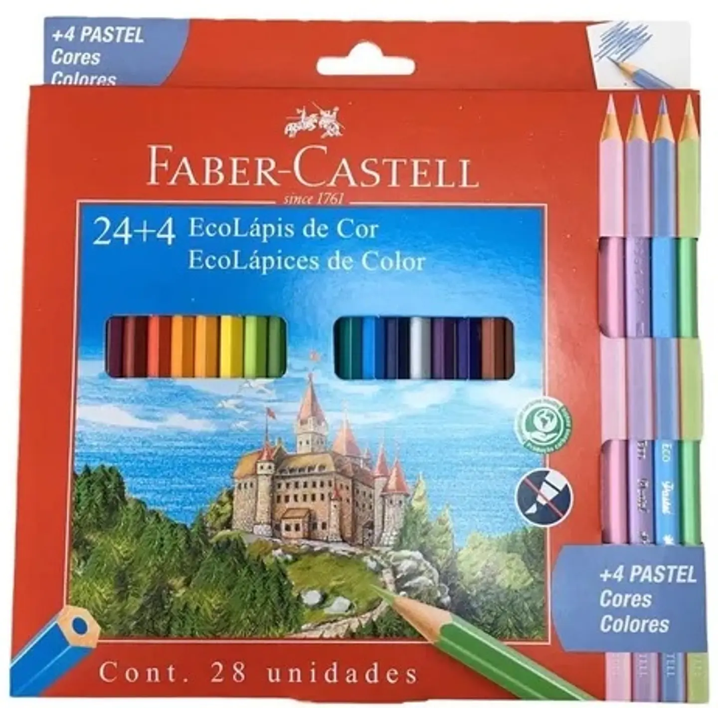Lapiz Faber Ecolapiz X24 Largos +4 Pastel. 1
