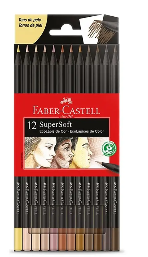 Lápiz Faber Ecolapiz Supersoft X 12u. Piel