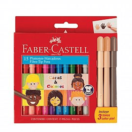 Marcador Faber Castell Fiesta X 12u + 3 Caras Y Colores. V/colores 1