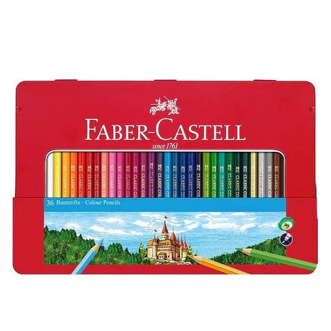 Lapiz Color Faber Castell Ecolapiz Hexagonales Lata X36u.
