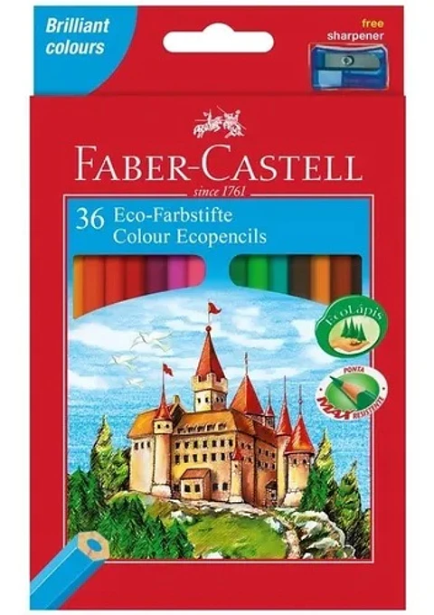 Lapiz Color Faber Castell Ecolapiz X36u. Largos