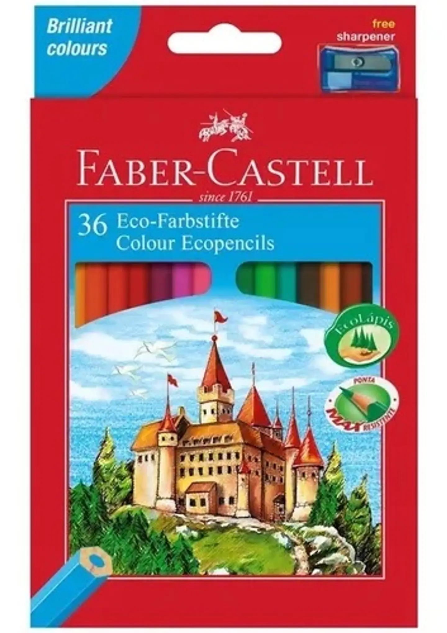 Lapiz Color Faber Castell Ecolapiz X36u. Largos 1