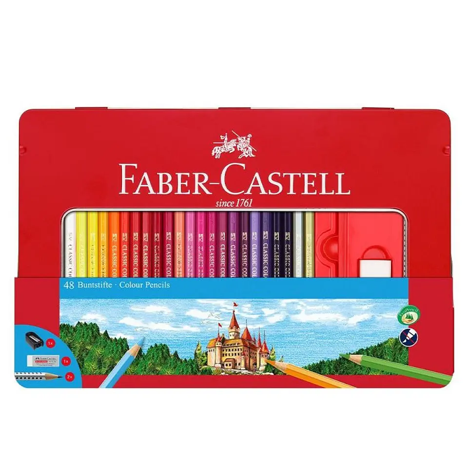 Lapiz Color Faber Castell Ecolapiz Hexagonales Lata X48u. 1