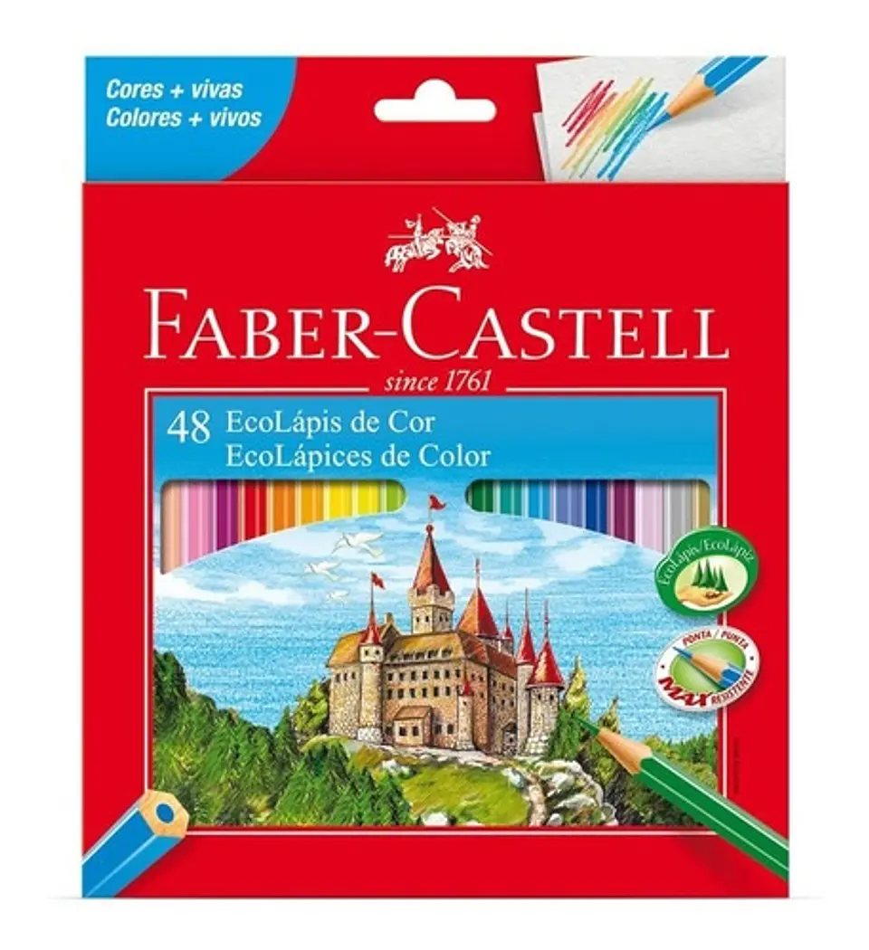 Lapiz Color Faber Castell Ecolapiz X48u. Largos 1