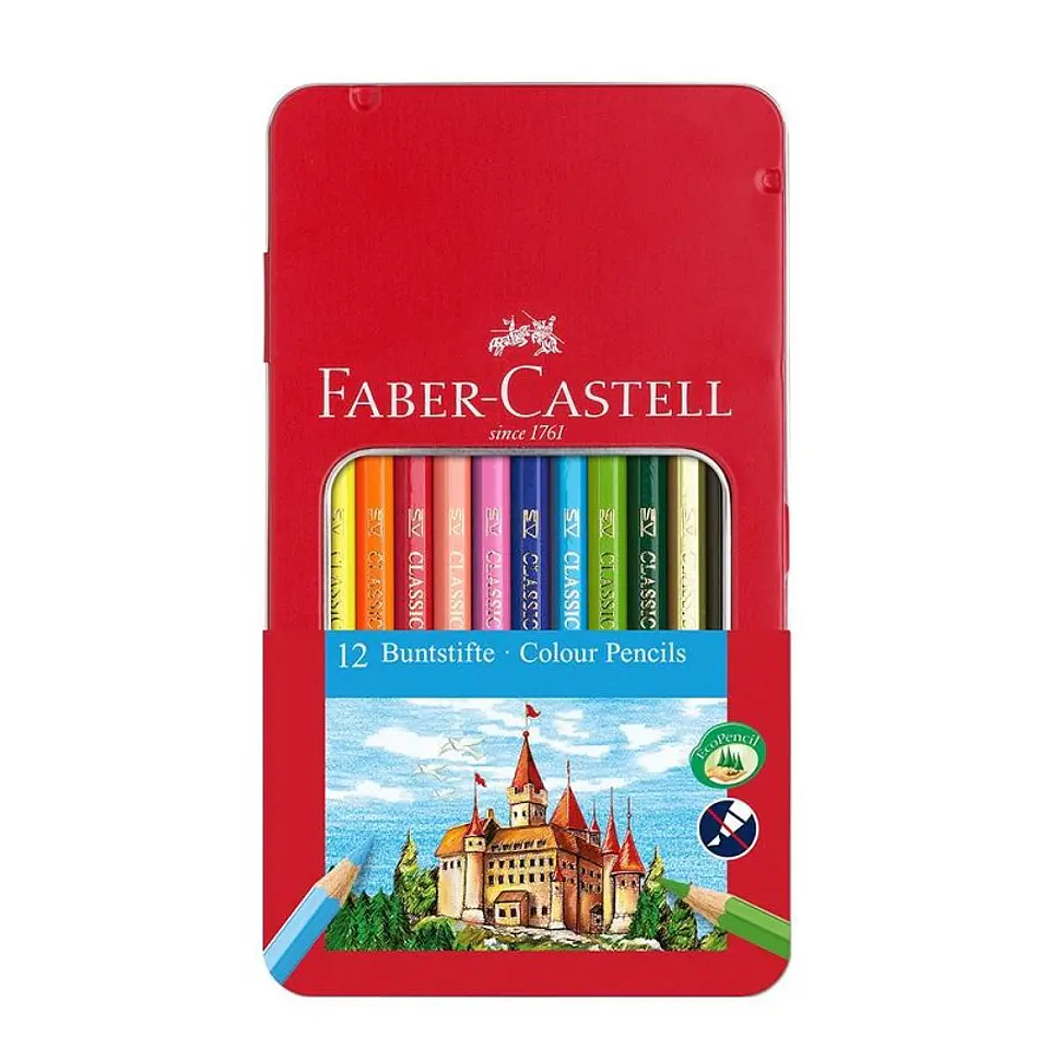 Lapiz Color Faber Castell Hexagonal Lata X12u. 1