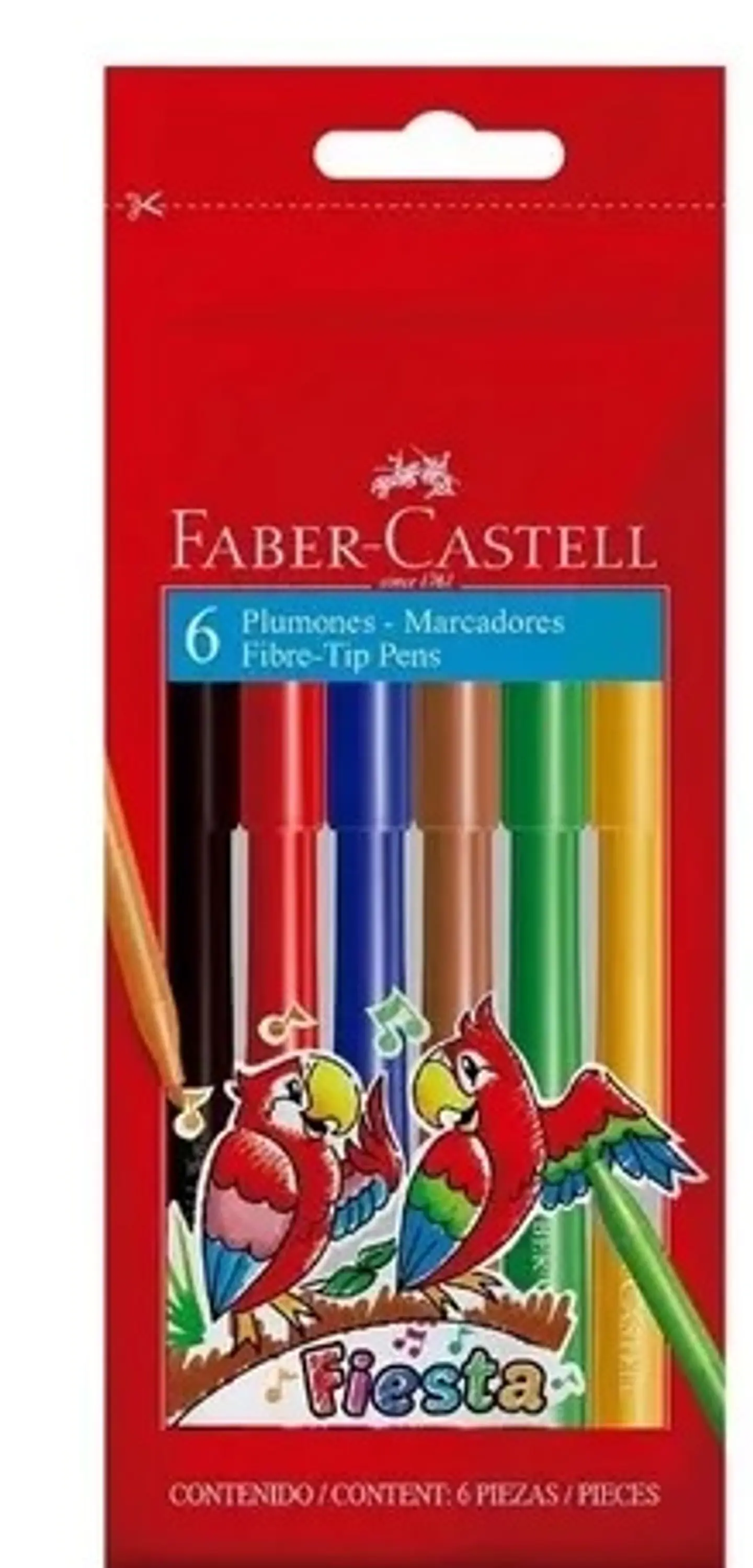 Marcador Faber Castell Fiesta Est/carton X6 1