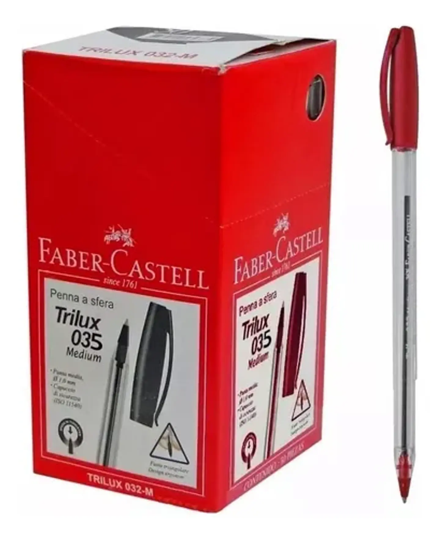 Boligrafo Faber Trilux 032 X50 U. Cristal 3