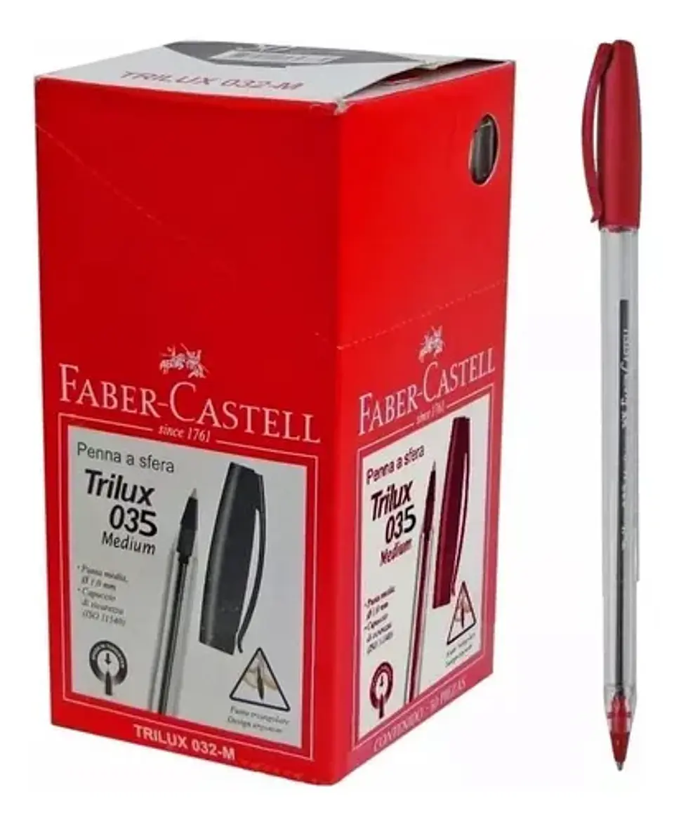 Boligrafo Faber Trilux 032 X50 U. Cristal 3