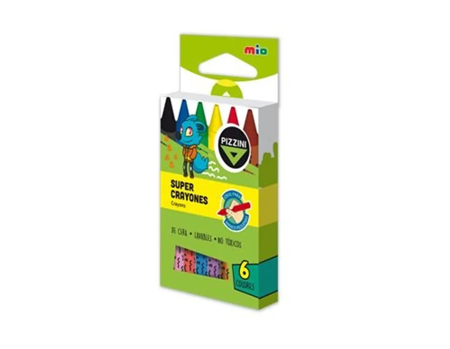 Crayones Pizzini Mio Super X 6u. Grueso 1