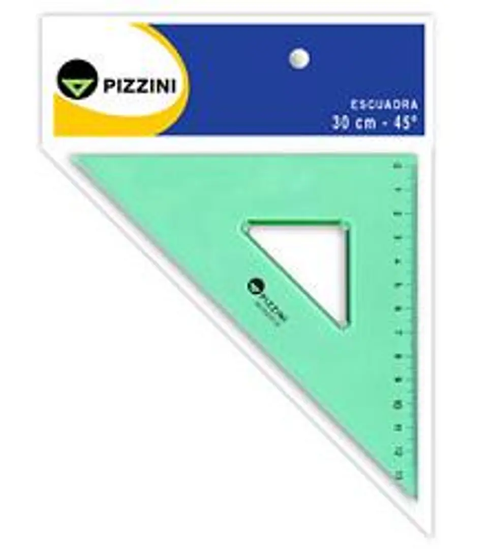 Escuadra Pizzini Estudio Verde Transparente 20cm X 45° 1
