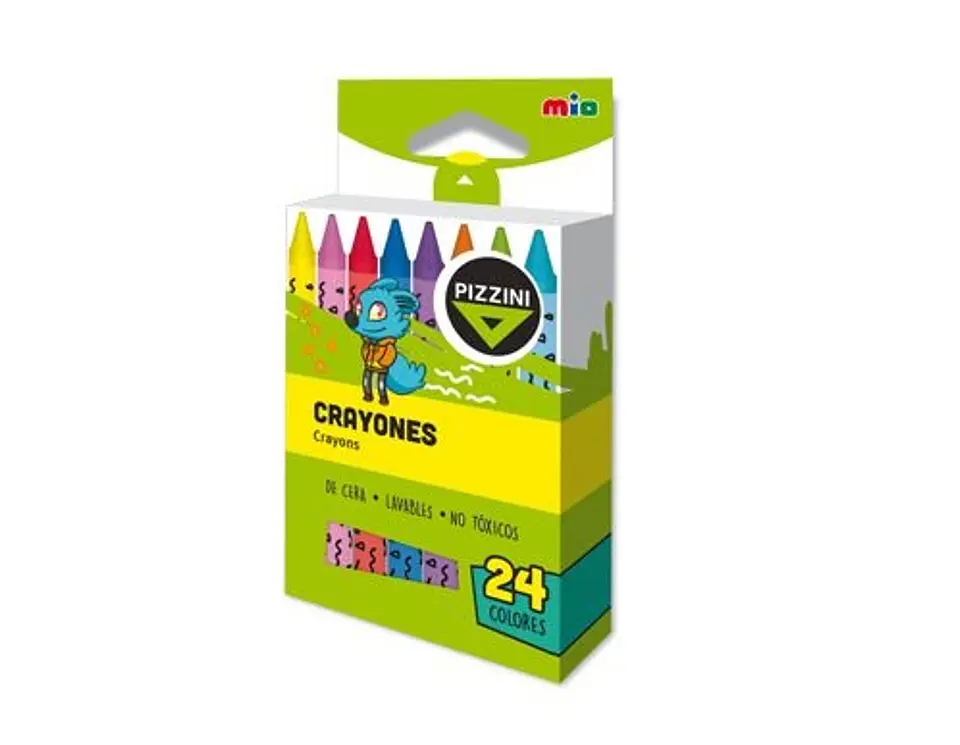 Crayones Pizzini Mio X 24u. Lavable 1