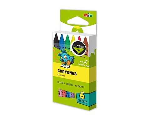 Crayones Pizzini Mio X 6u. Lavable