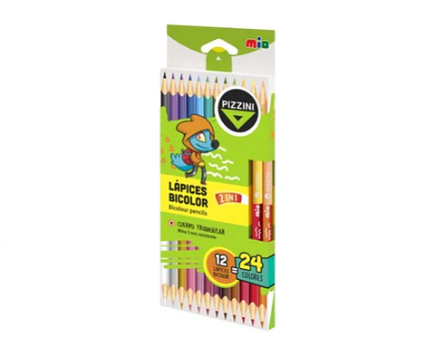 Lapiz Color Pizzini Bicolor 24 Colores X12u.