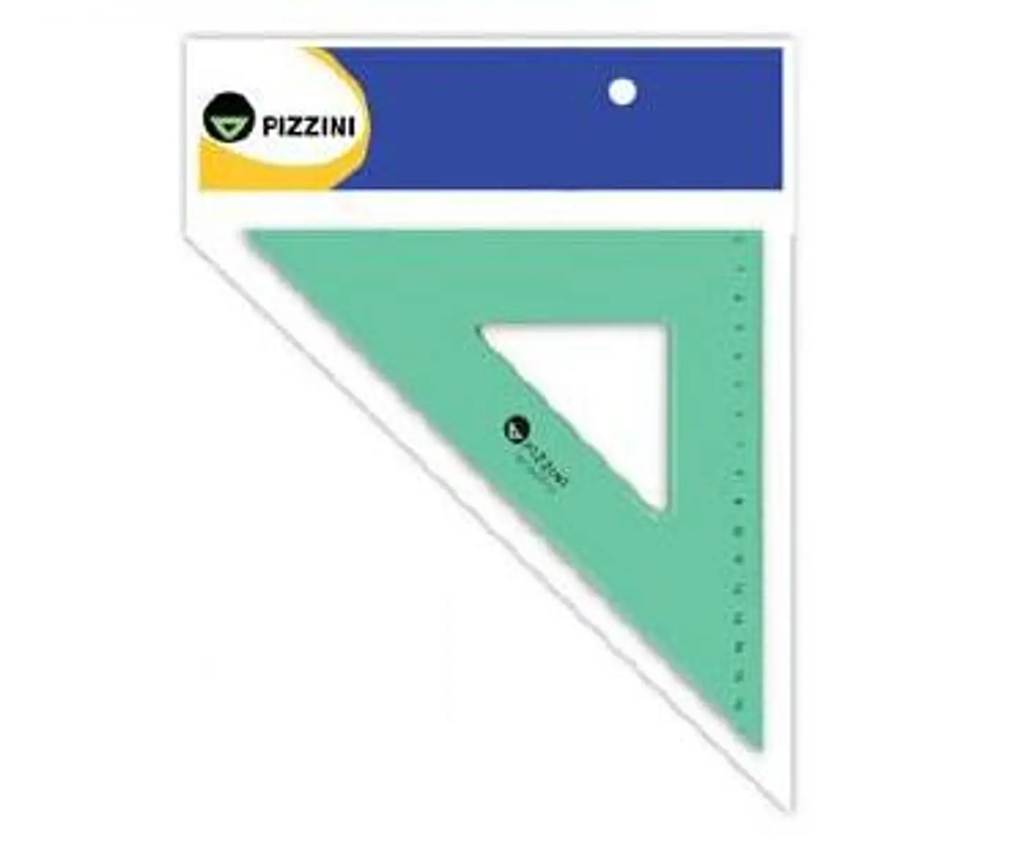 Escuadra Pizzini Estudio Verde Transparente 30cm X 45° 1