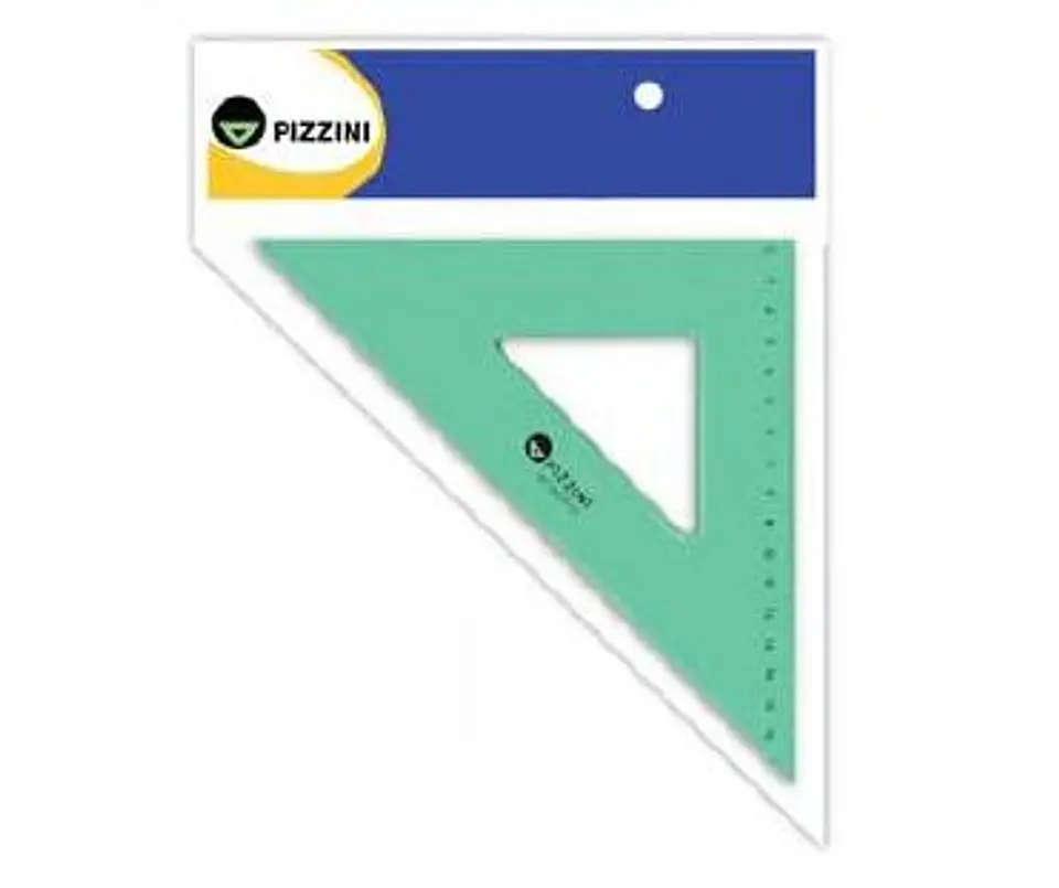 Escuadra Pizzini Estudio Verde Transparente 30cm X 45° 1