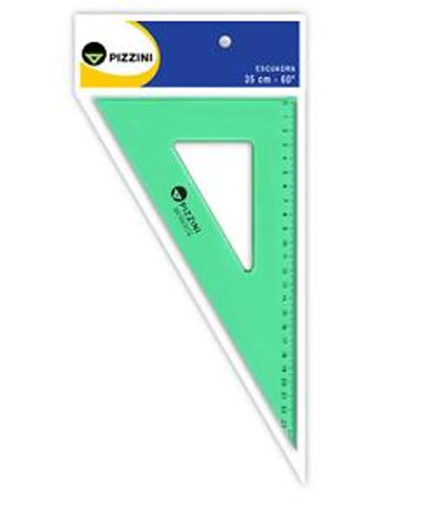 Escuadra Pizzini Estudio Verde Transparente 25cm X 60° 1