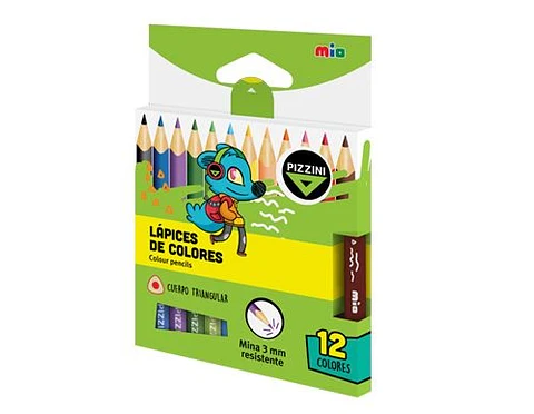 Lapiz Color Pizzini Triangular X12u. Cortos