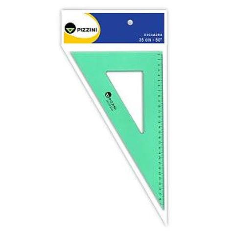 Escuadra Pizzini Estudio Verde Transparente 30cm X 60°