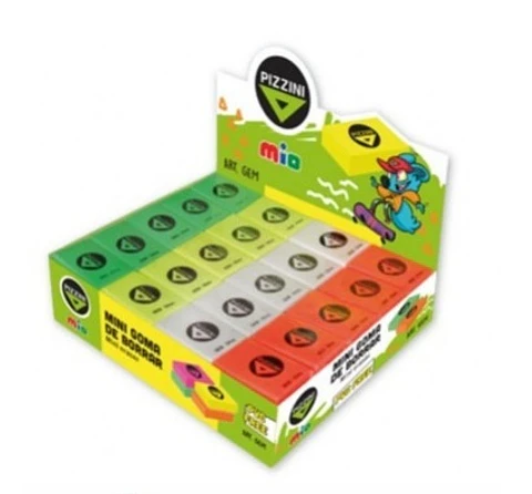 Goma De Borrar Pizzini Escolar Mini V/colores X60u.