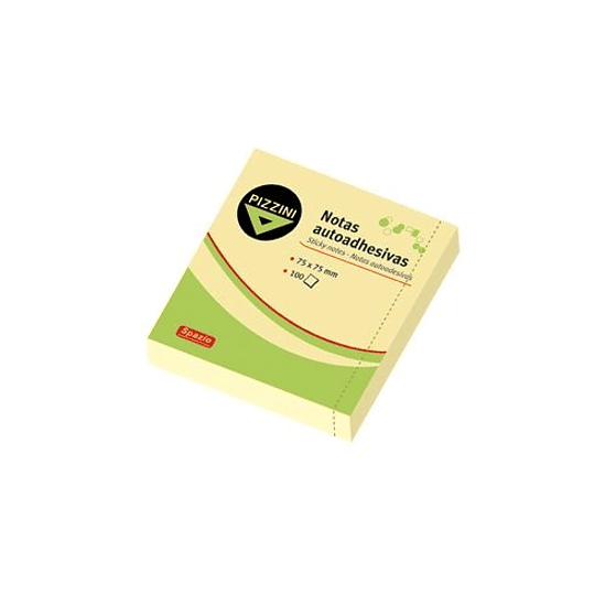 Notas Adhesivas Pizzini 75x75 X 100hjs Amarillas 1