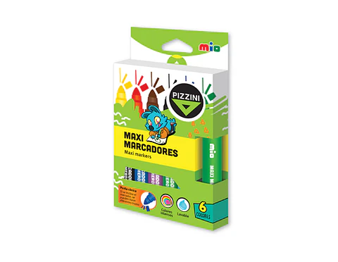 Marcador Escolar Pizzini Maxi X6u.