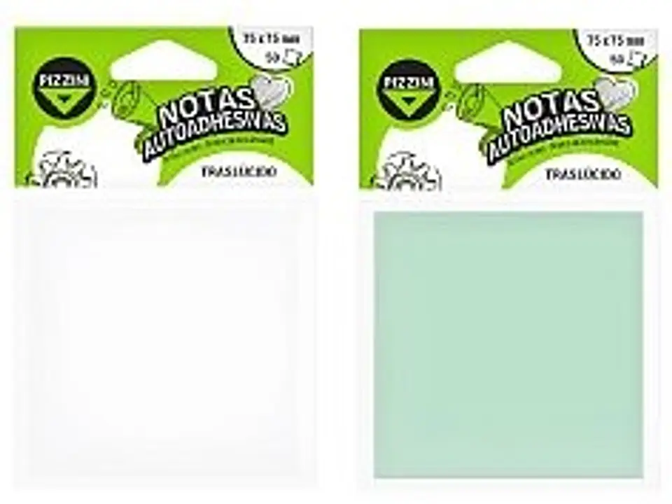 Notas Adhesivas Pizzini 75x75x50 Traslucidas V/colores 1