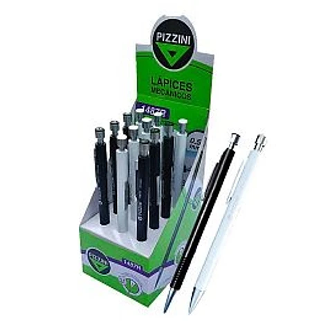 Portaminas Pizzini 0.5 Retractil Clip Metalico C/goma