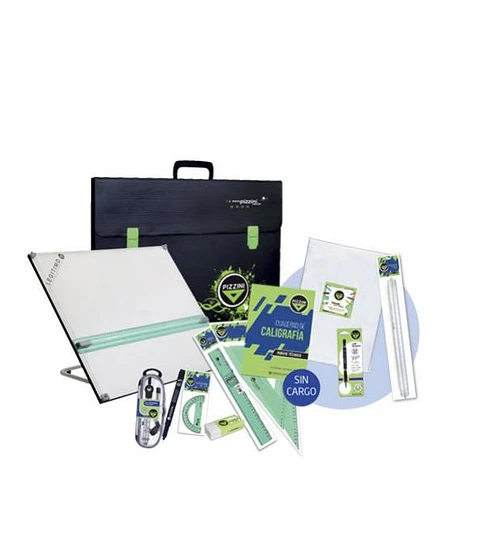 Kit Tecnico Pizzini Tablero 50x60 + Atril 6 Posiciones + 12 Articulos