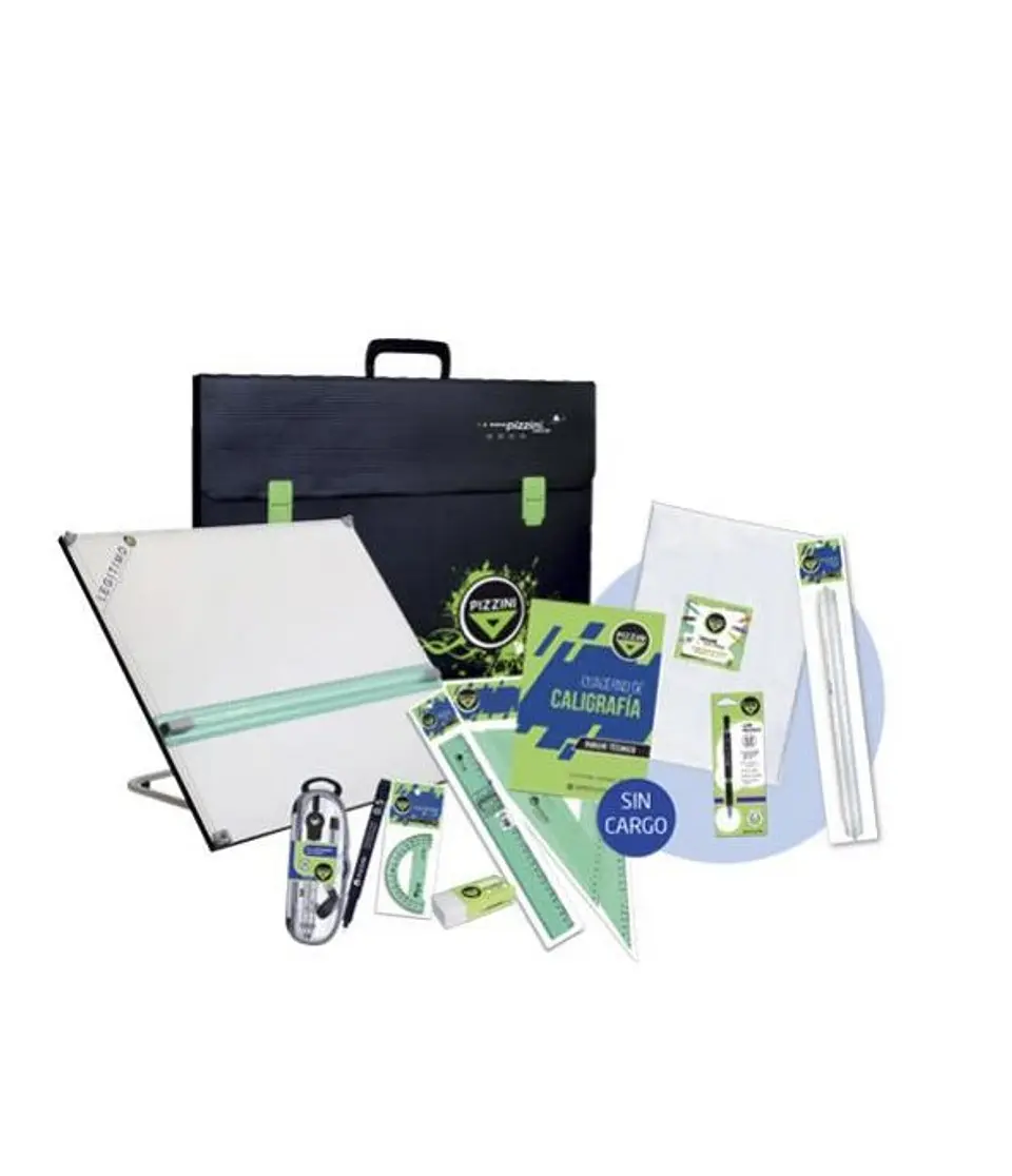 Kit Tecnico Pizzini Tablero 50x60 + Atril 6 Posiciones + 12 Articulos 1