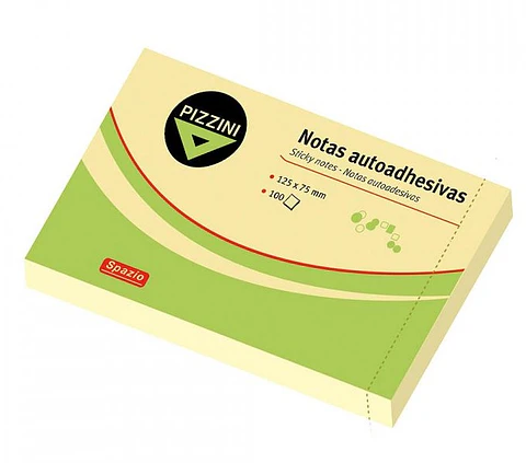 Notas Autoadhesivas Pizzini 125x75 100 Hjs Amarillas