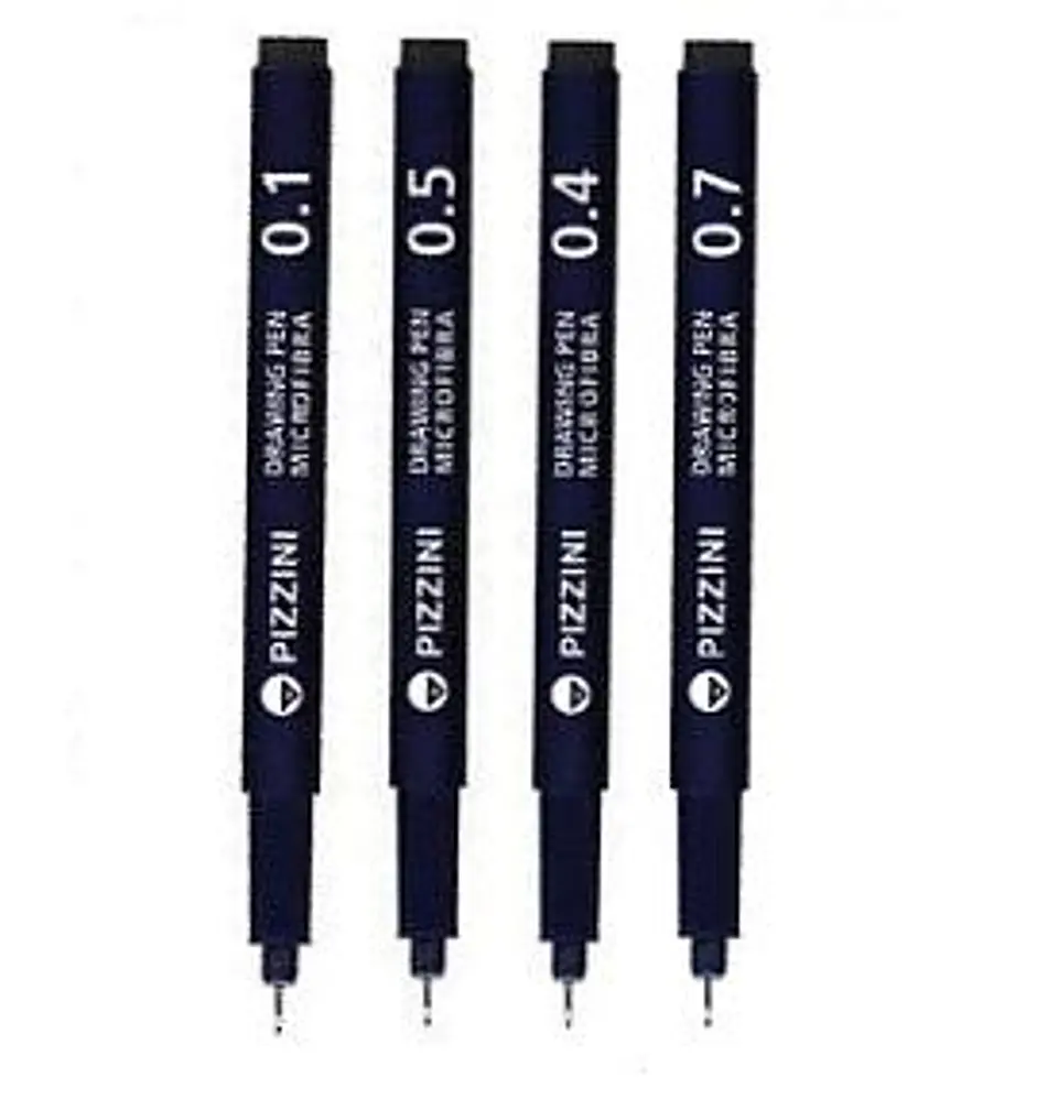 Marcador Pizzini Microfibra Drawing Pen V/medidas 1