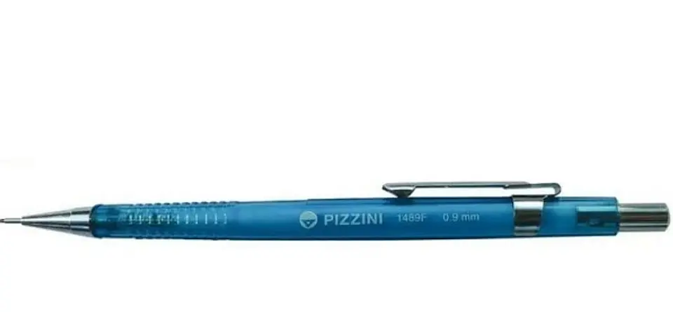 Portaminas Pizzini 0.9mm Retractil Cuerpo Transparente C/goma 1