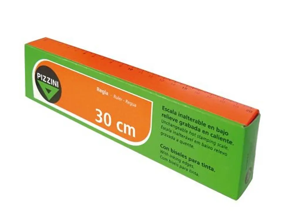Regla Escolar Pizzini X 30cm. Cristal 1