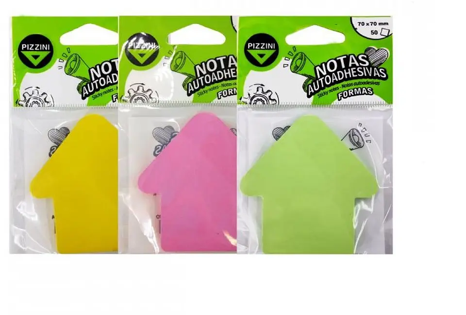 Notas Adhesivas Pizzini Flecha 70x70 Pastel X 50 Hjs. V/colores 1
