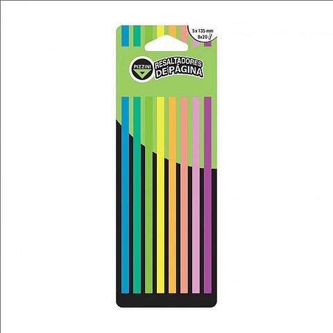 Resaltador De Pagina Pizzini Adhesivo Transparente Fluo