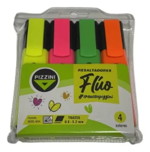 Resaltador Pizzini Fluo X4u.