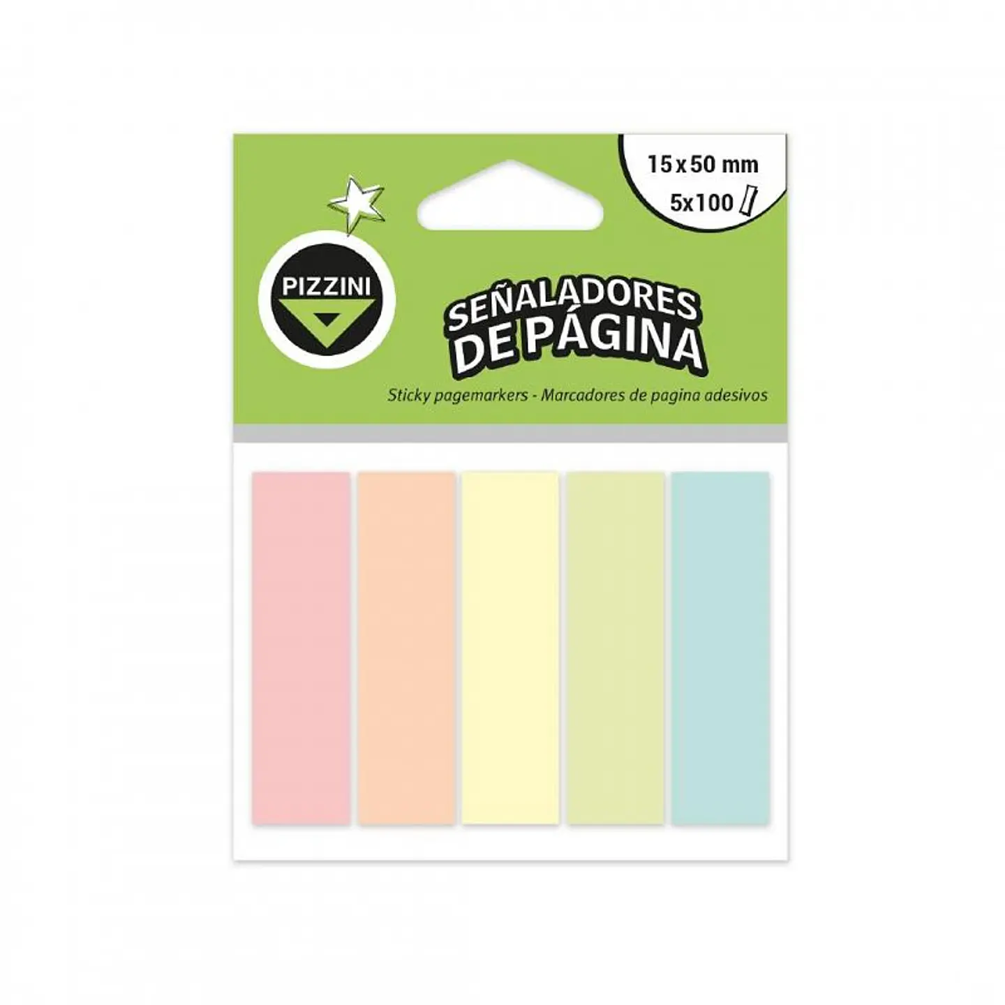 SeÑaladores Pizzini Banderita 5 X 100u. Colores Pastel 1