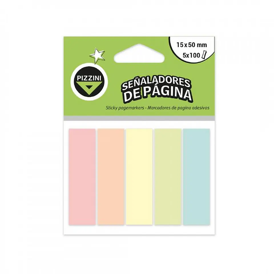 SeÑaladores Pizzini Banderita 5 X 100u. Colores Pastel 1