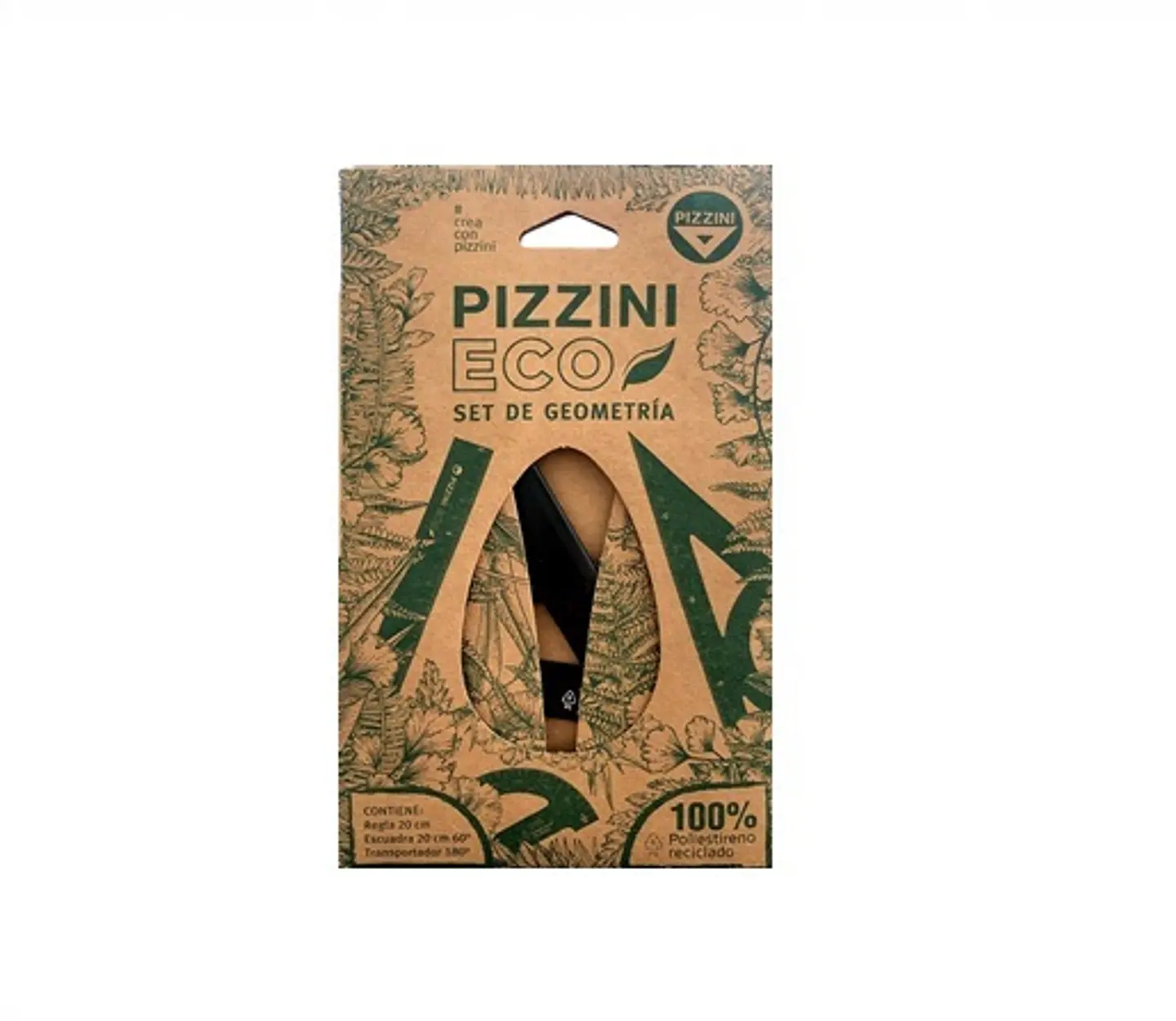 Set Geometria Eco Pizzini Escolar 3 Piezas 1