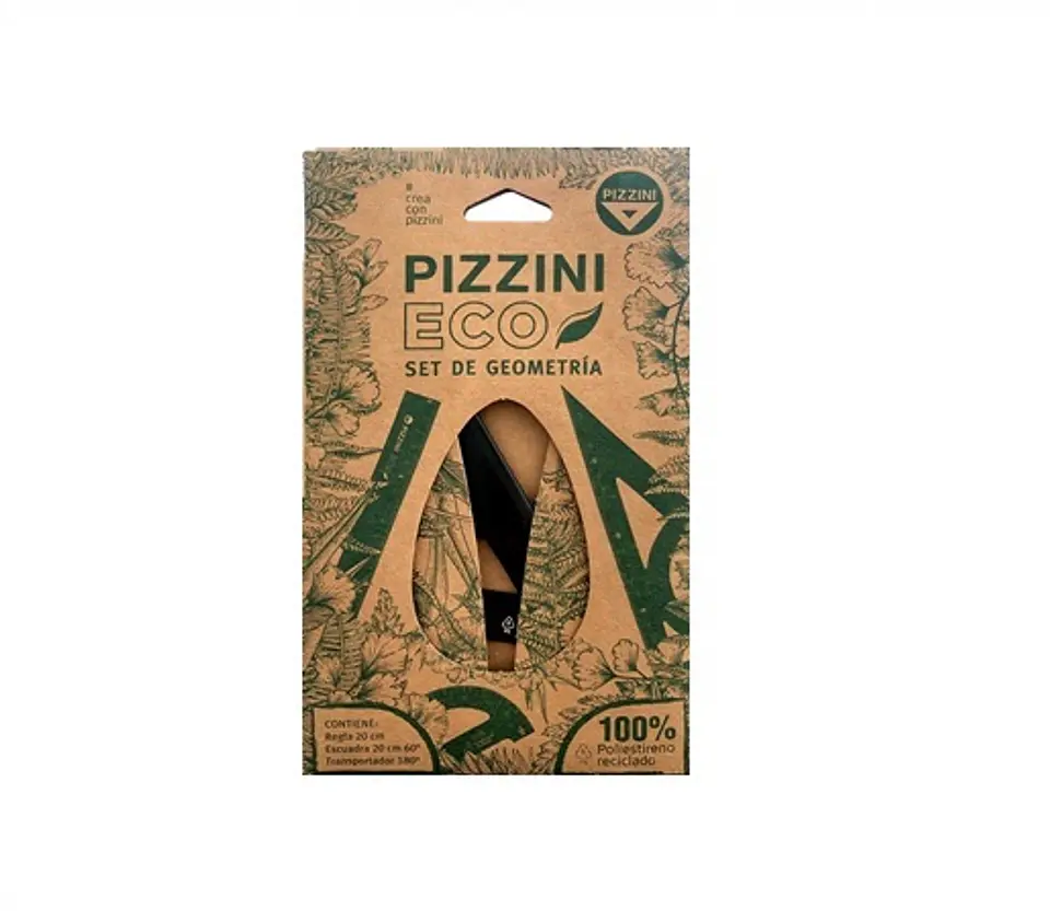 Set Geometria Eco Pizzini Escolar 3 Piezas 1